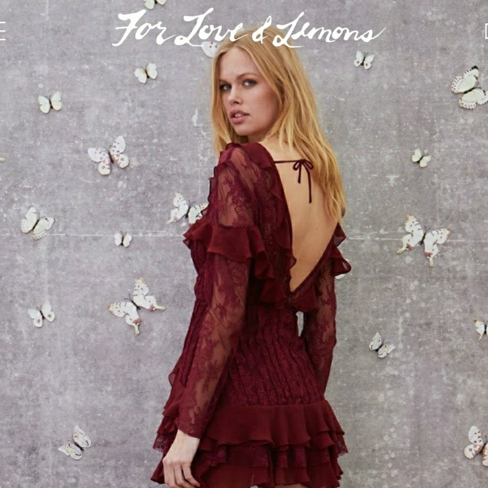 🔥FINAL PRICE🔥NWT FL&L BORDEAUX MINI DRESS